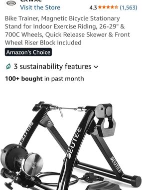 Magnetic Bike Trainer - Black Indoor Bicycle Stand